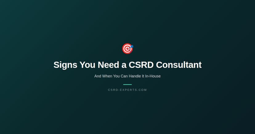 Signs You Need a CSRD Consultant (And When You Can Handle It In-House)